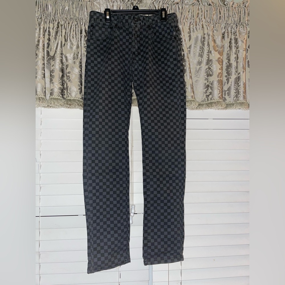 Kids skinny checkered Levi jeans size 16
